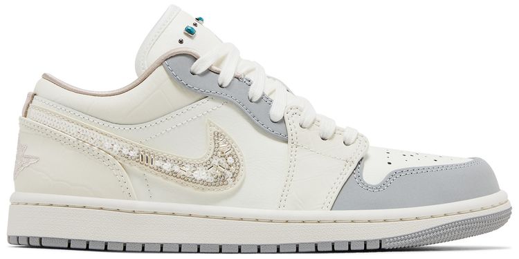 Wmns Air Jordan 1 Low Sail Soft Pearl Sequins
