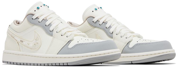 Wmns Air Jordan 1 Low Sail Soft Pearl Sequins