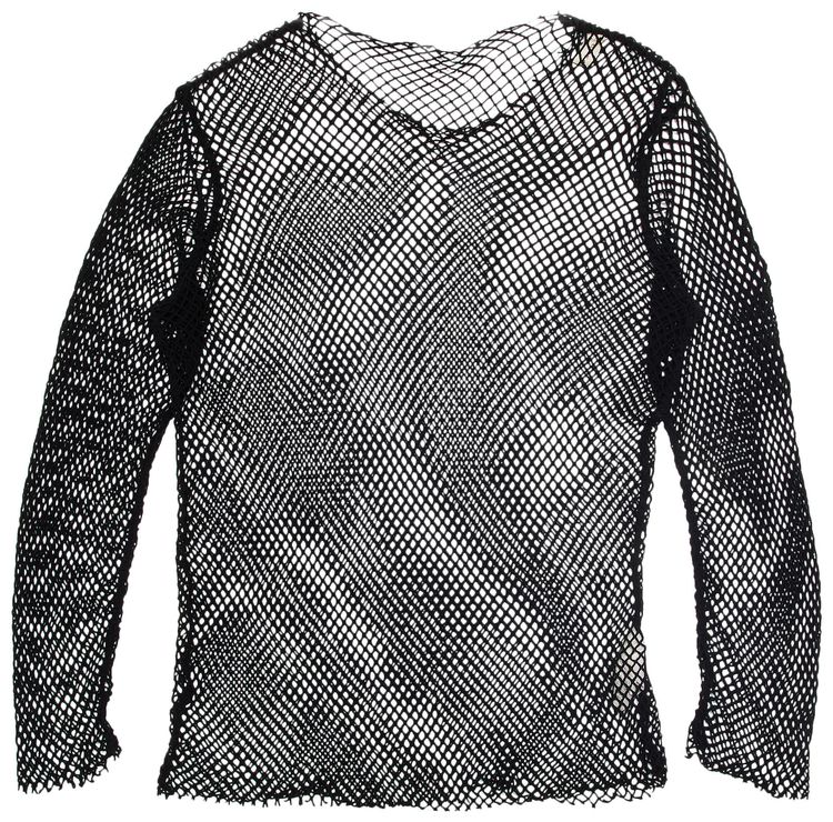 Comme des Garcons Wool Fishnet Top Black
