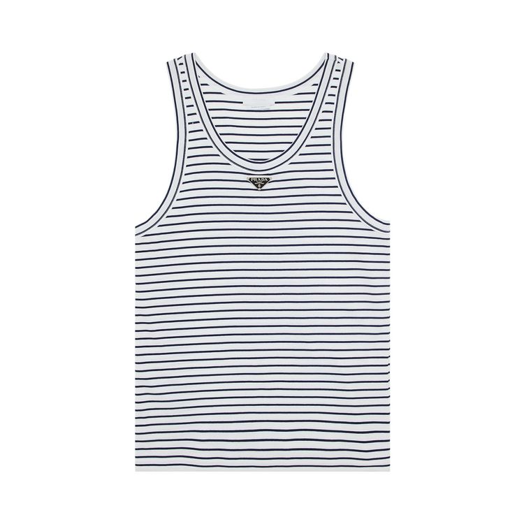 Prada Striped Tank Top WhiteNavy
