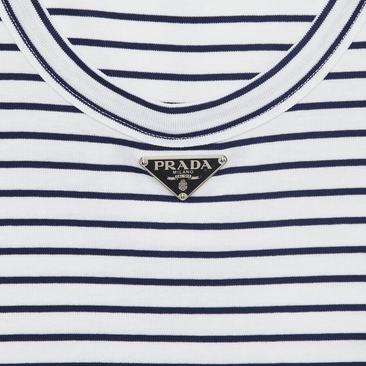 Prada Striped Tank Top WhiteNavy