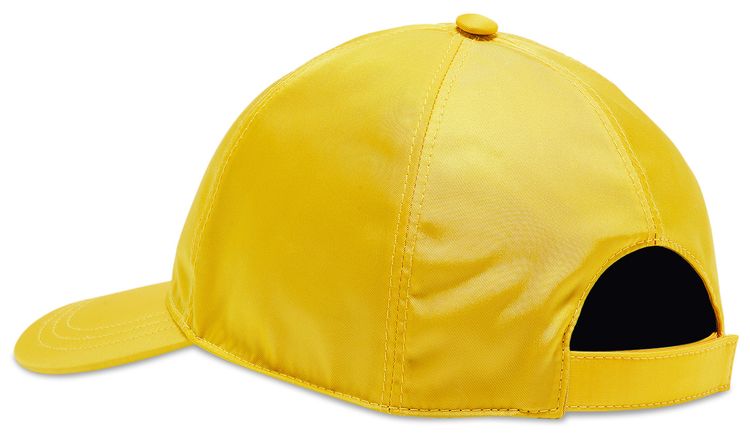 Prada Triangle Logo Nylon Baseball Hat Yellow