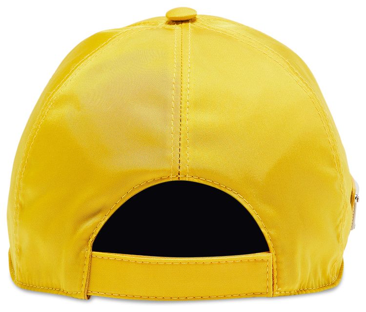 Prada Triangle Logo Nylon Baseball Hat Yellow