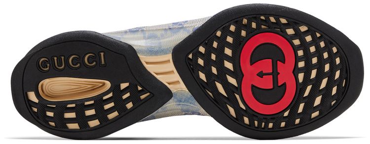 Gucci Wmns Run Sneaker Beige Blue Monogram