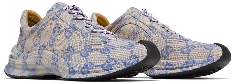 Gucci Wmns Run Sneaker Beige Blue Monogram