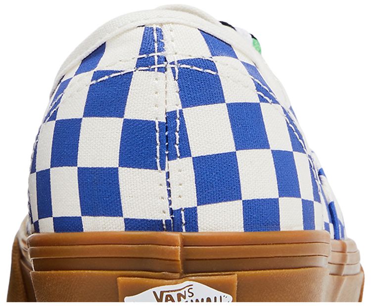 Vans Authentic Checkerboard   Blue Gum Braided Laces