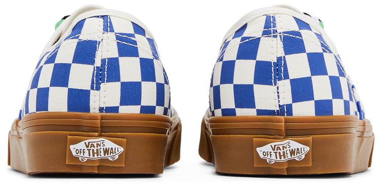 Vans Authentic Checkerboard   Blue Gum Braided Laces