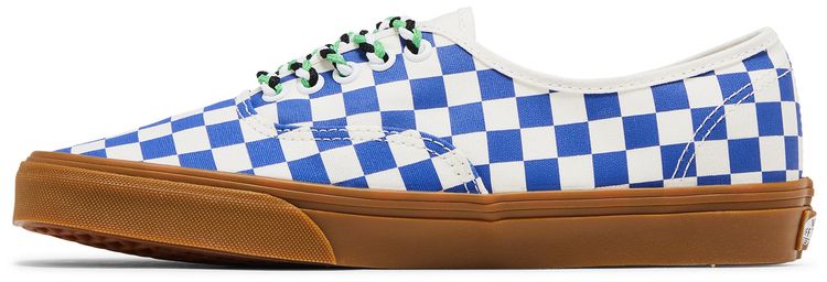 Vans Authentic Checkerboard   Blue Gum Braided Laces