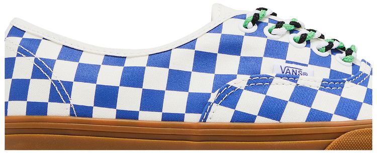 Vans Authentic Checkerboard   Blue Gum Braided Laces