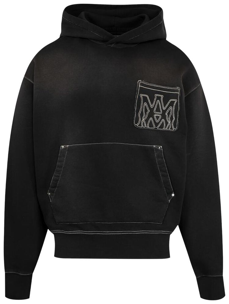 Amiri MA Outline Oversized Hoodie Black