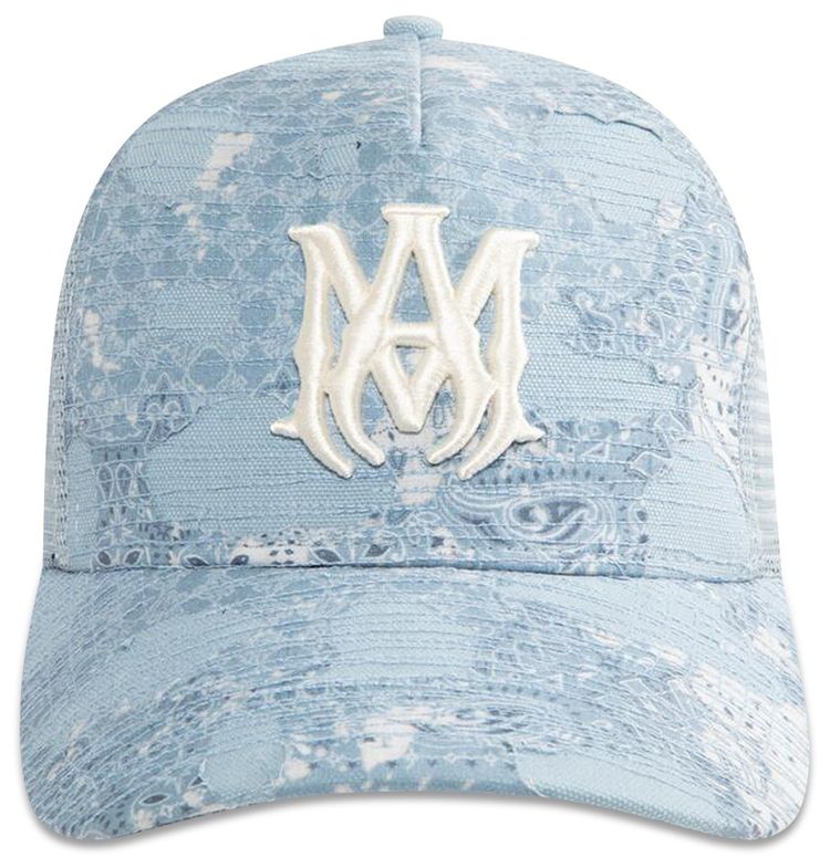 Amiri Bandana Repair Trucker Hat Ashley Blue