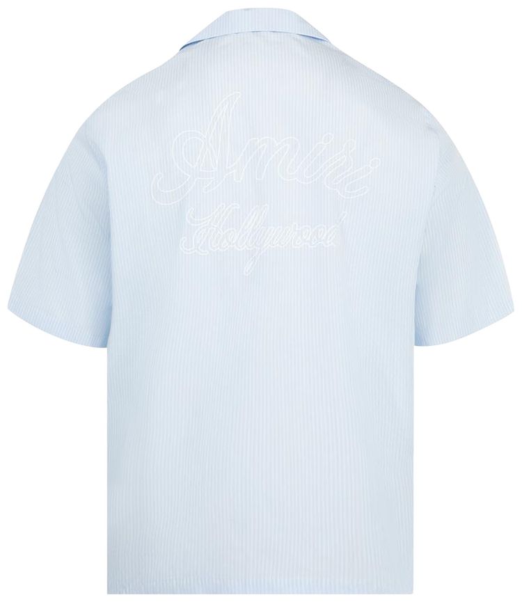 Amiri Starburst Poplin Camp Shirt Ashley Blue