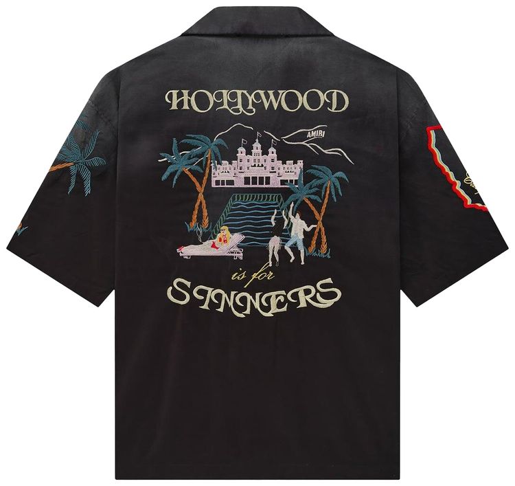 Amiri Sinners Camp Shirt Black