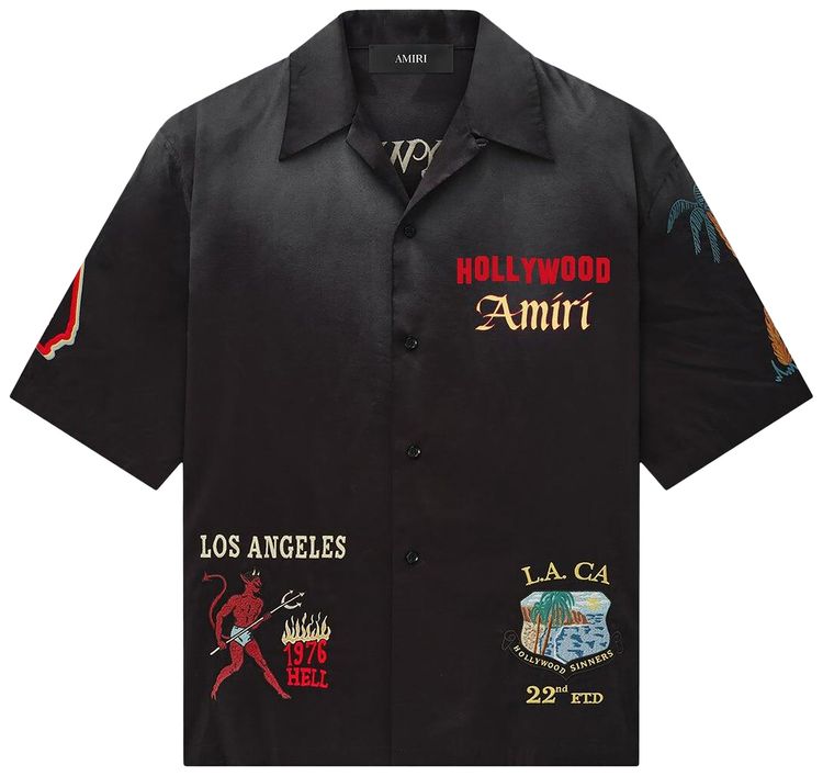 Amiri Sinners Camp Shirt Black