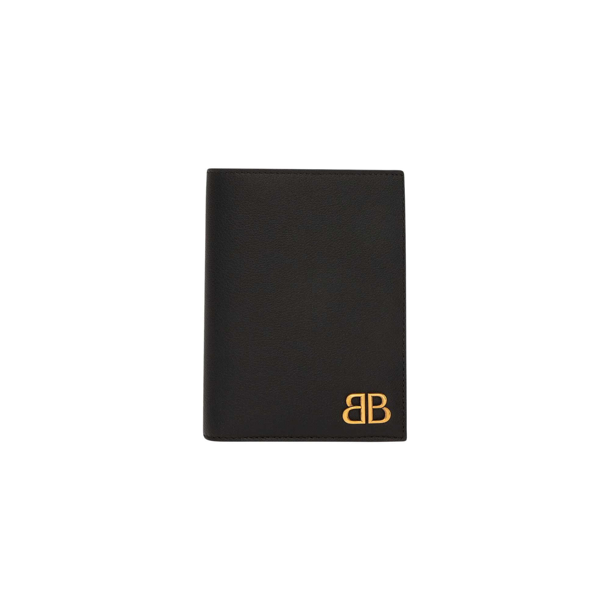 Buy Balenciaga Monaco Vertical Bifold Wallet 'Black' - 766551