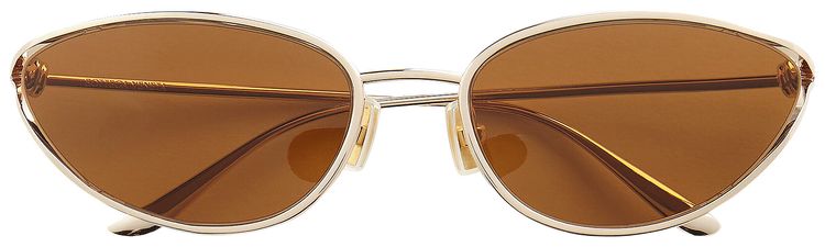 Bottega Veneta Cat Eye Sunglasses GoldBrown
