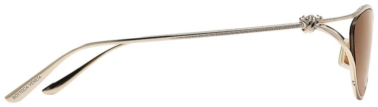 Bottega Veneta Cat Eye Sunglasses GoldBrown