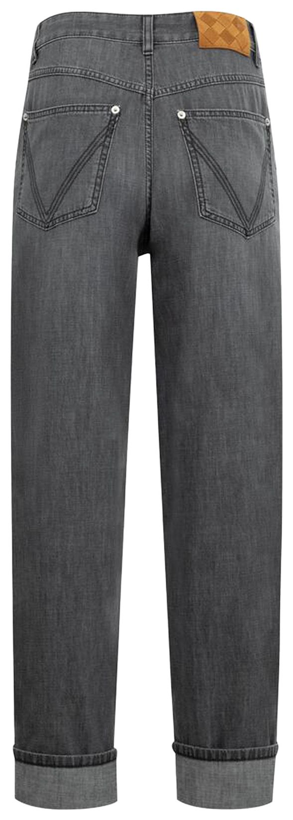 Bottega Veneta Washed Turned Up Denim Pants Washed Black