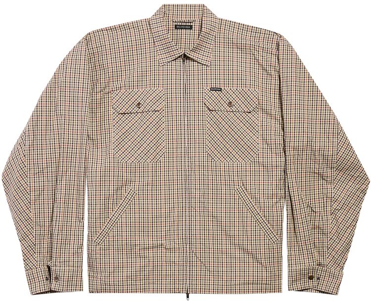 Balenciaga Zip Up Shirt BeigeKhaki