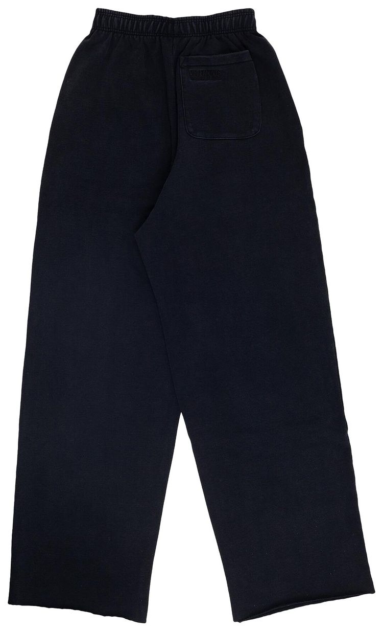 Vetements Cof Logo Baggy Sweatpants Washed Balck