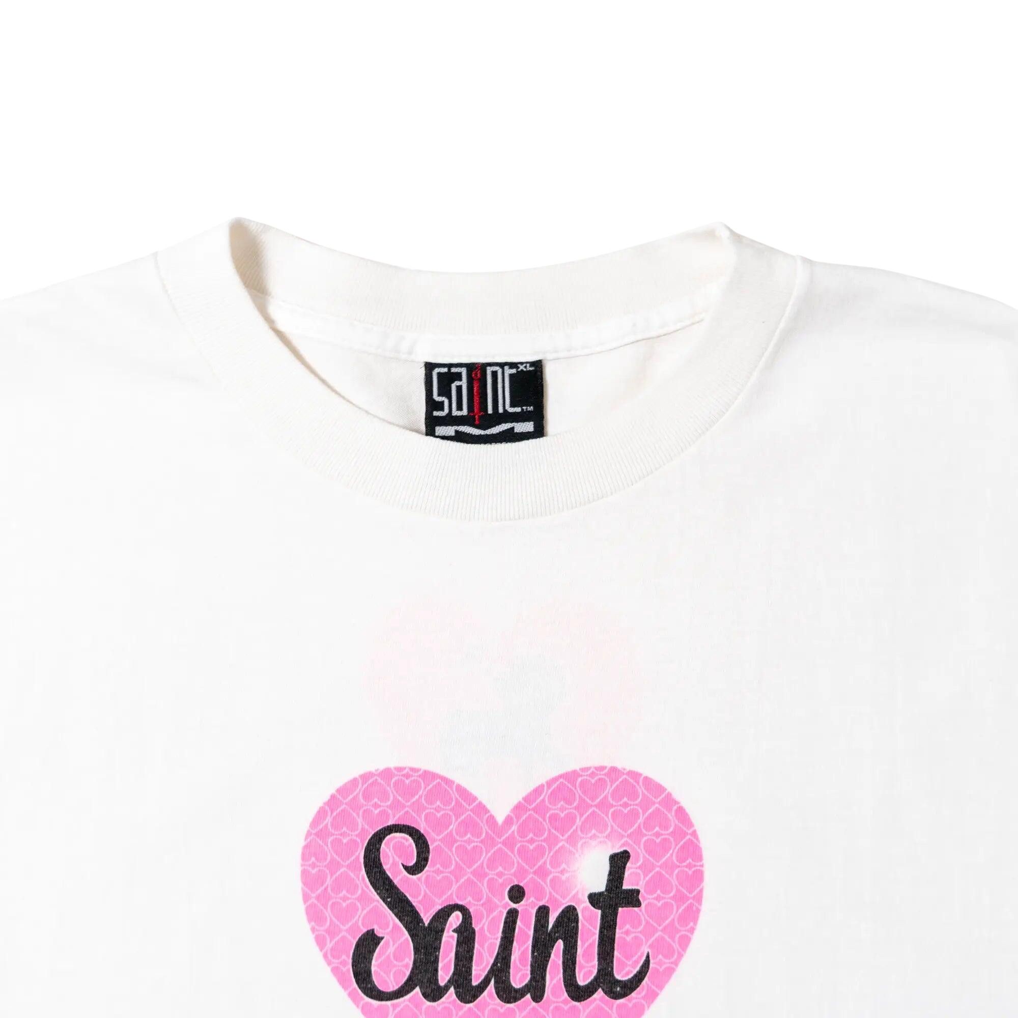 Buy SAINT Mxxxxxx Heart Saint Short-Sleeve Tee 'White' - SM