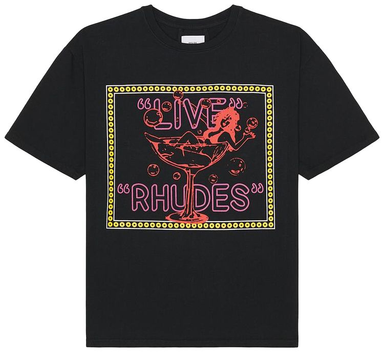 Rhude Live Rhudes Tee Vintage Black