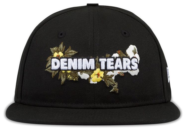 Denim Tears New Era Floral Logo Cap Black