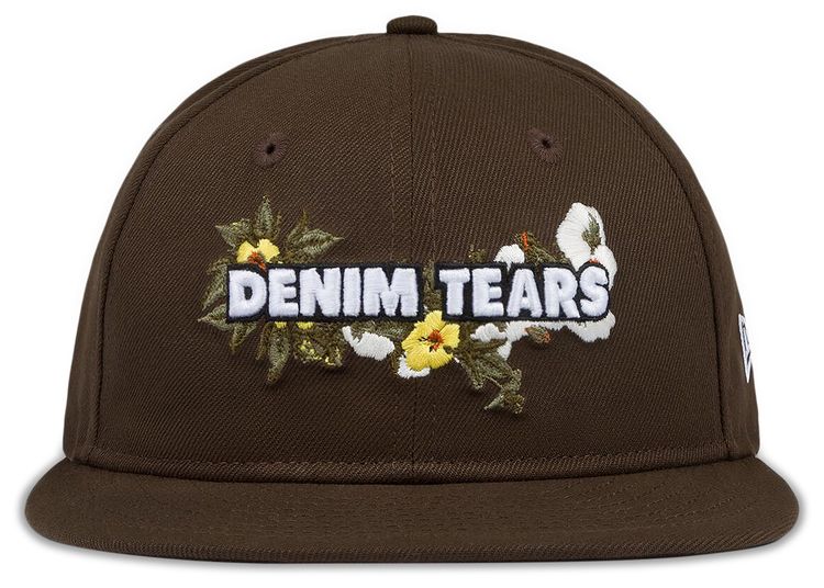 Denim Tears New Era Floral Logo Cap Brown