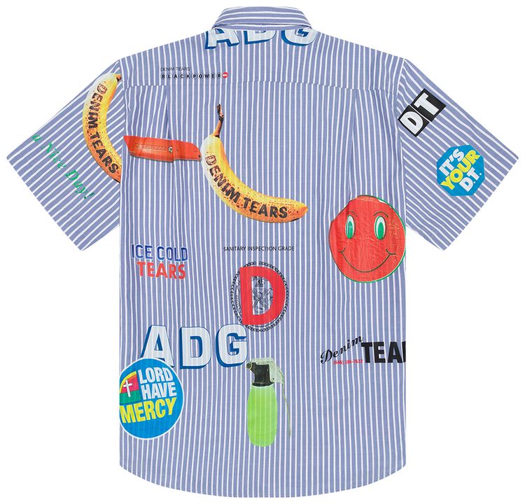 Denim Tears Sweet Corner Short Sleeve Shirt Blue