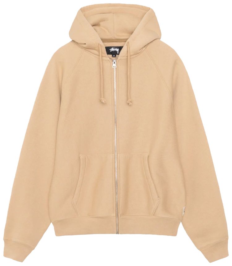 Stussy Relaxed Zip Hoodie Khaki