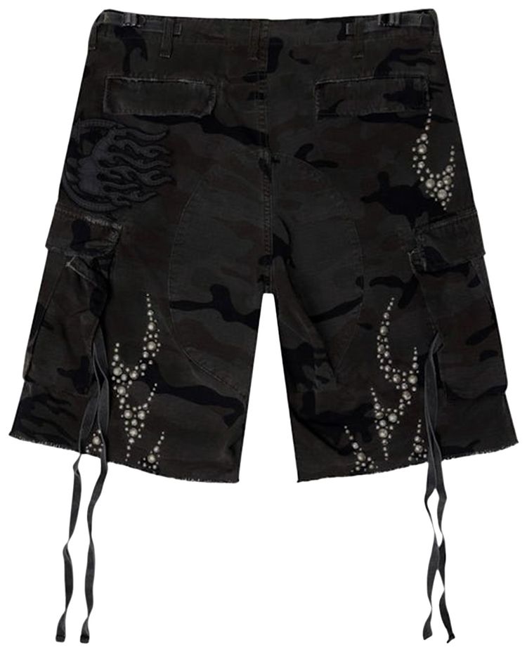 Hellstar Studded Cargo Shorts Black