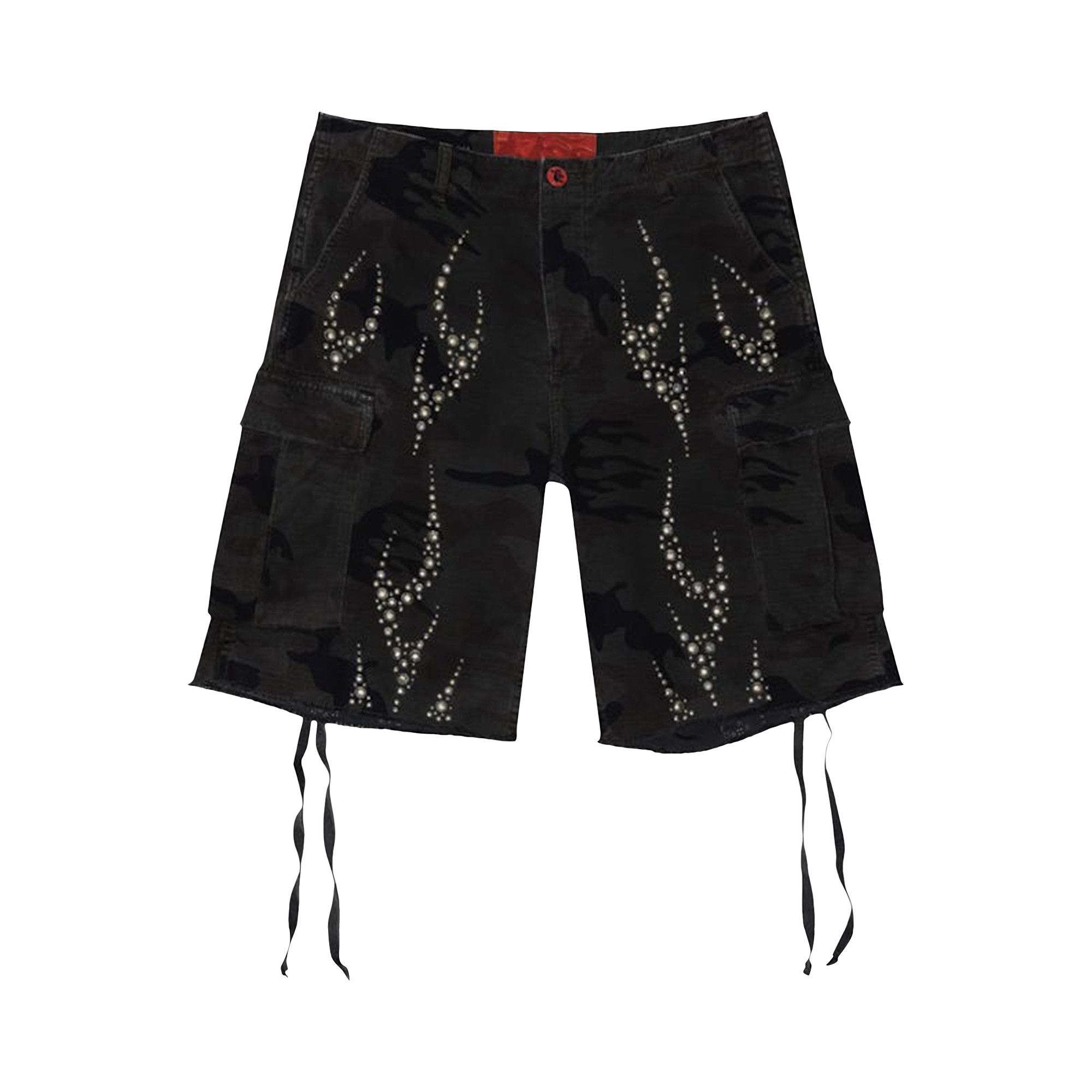 Buy Hellstar Studded Cargo Shorts 'Black' - HSCXSHO01 BLAC