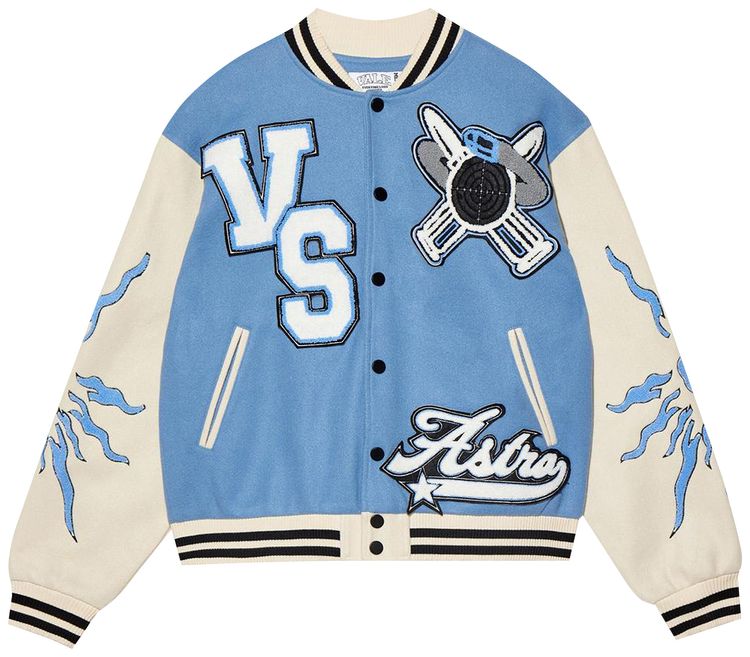 Vale Forever Varsity Jacket Sky Blue