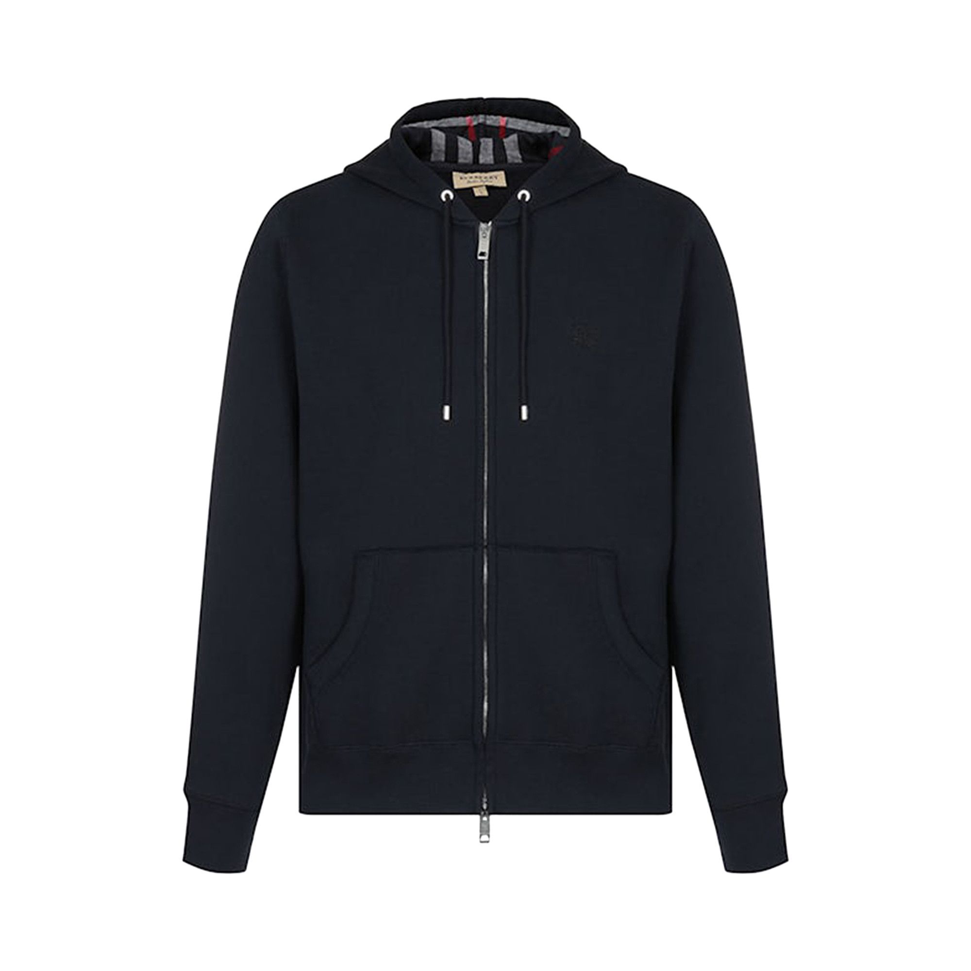 Buy Burberry Clarendon Check Hood Zip Up Hoodie 'Navy' - 4024917