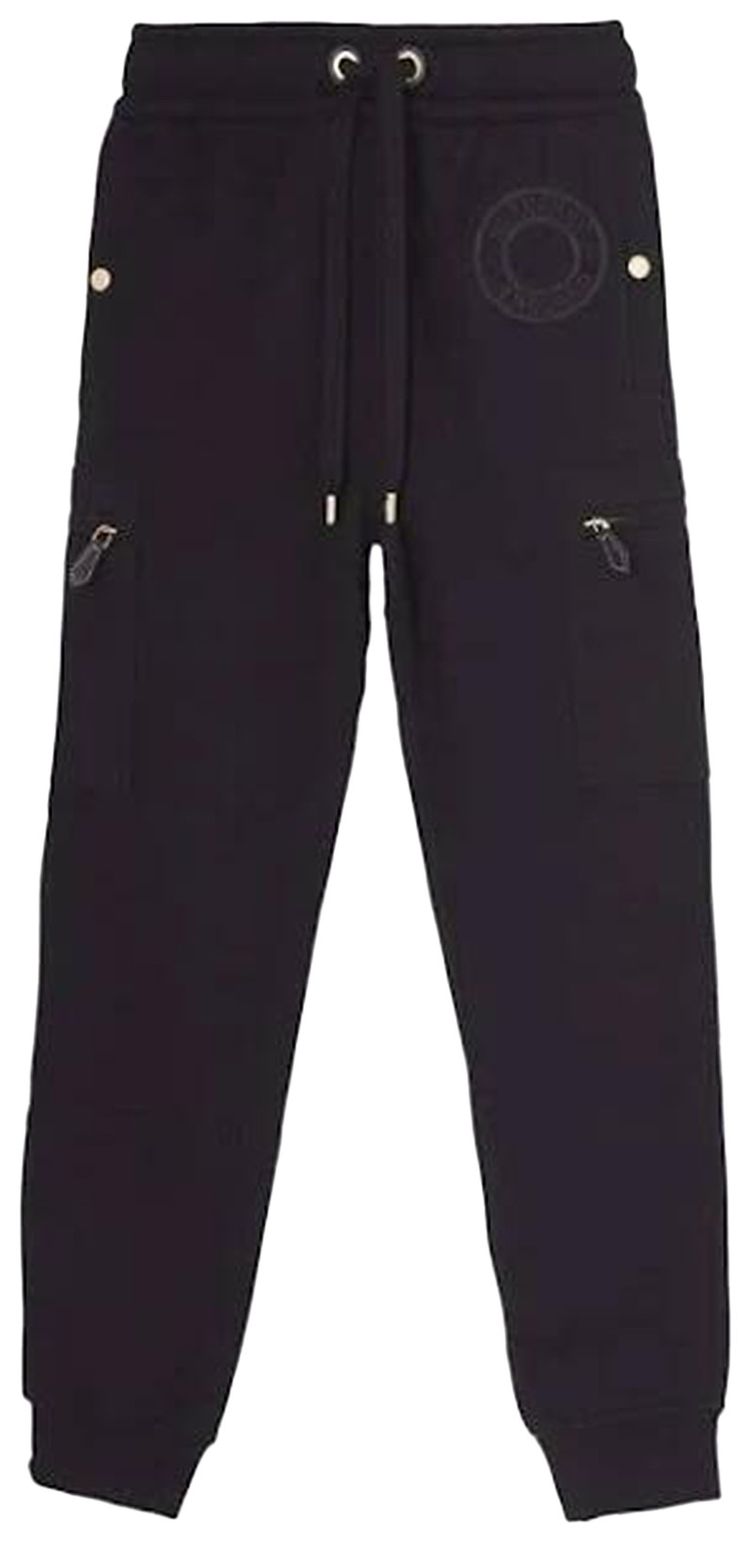 Burberry Logo Print Cotton Sweatpants Black