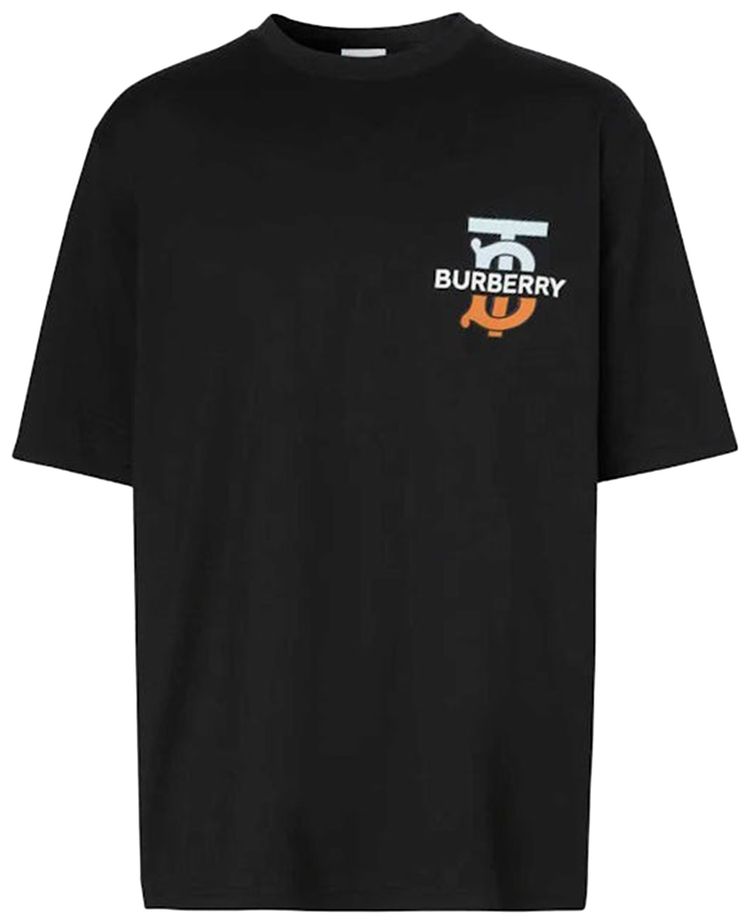 Burberry Monogram Motif Oversized T Shirt Black