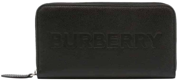Burberry Porter Leather Flap Continental Long Wallet Black