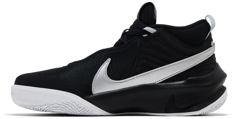 Nike Team Hustle D10 GS Black Metallic Silver