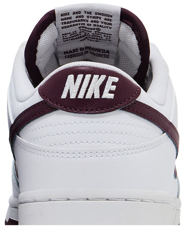 Nike Dunk Low White Night Maroon