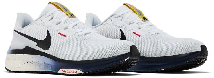 Nike Air Zoom Structure 25 White Navy Speed Yellow