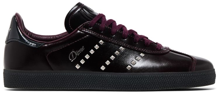 Dime x adidas Gazelle ADV Maroon Silver Metallic Studs