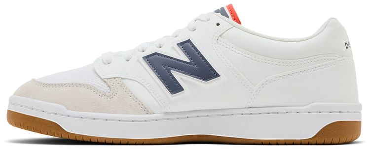 New Balance 480 White Dark Arctic Grey Gulf Red