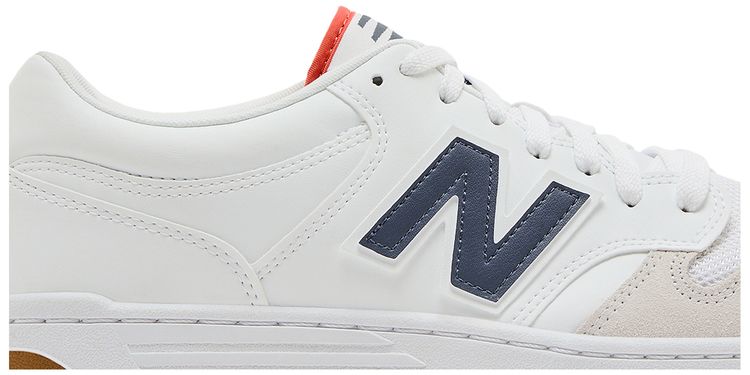 New Balance 480 White Dark Arctic Grey Gulf Red