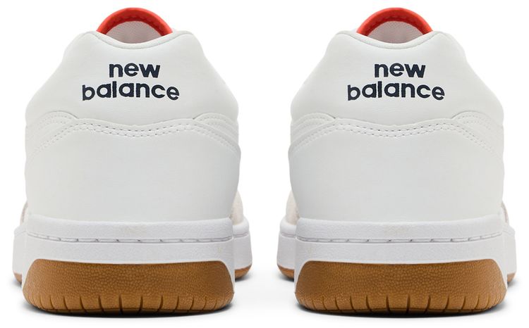 New Balance 480 White Dark Arctic Grey Gulf Red