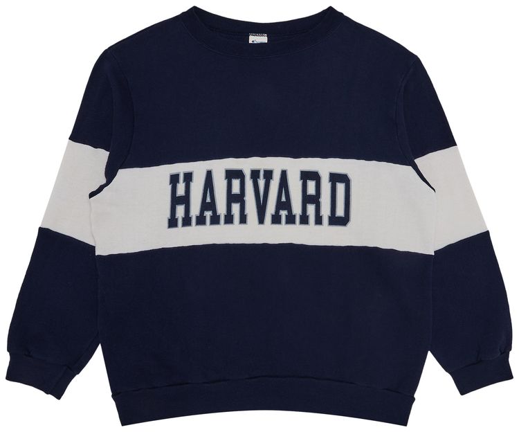 Vintage 80s Champion Harvard Crewneck Navy