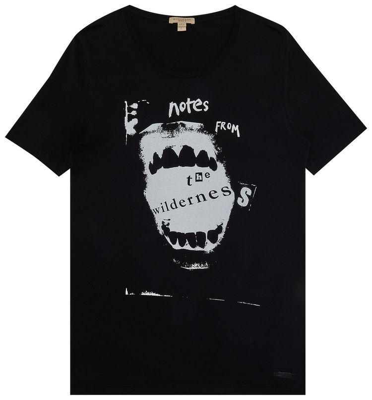 Vintage Burberry Notes From the Wilderness Tee Black