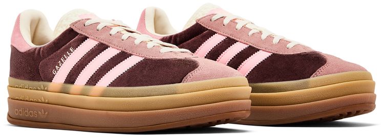 Adidas Wmns Gazelle Bold Shadow Brown Glow Pink Velvet