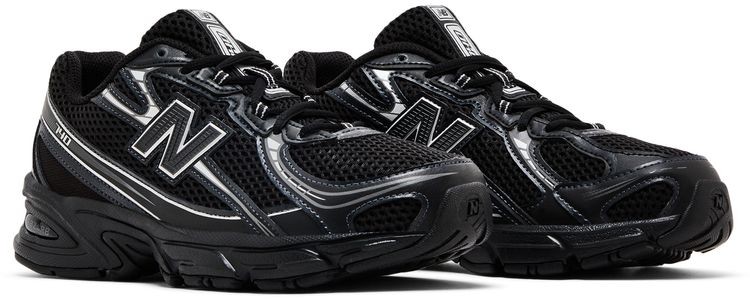 New Balance 740 Big Kid Wide Black Silver Metallic