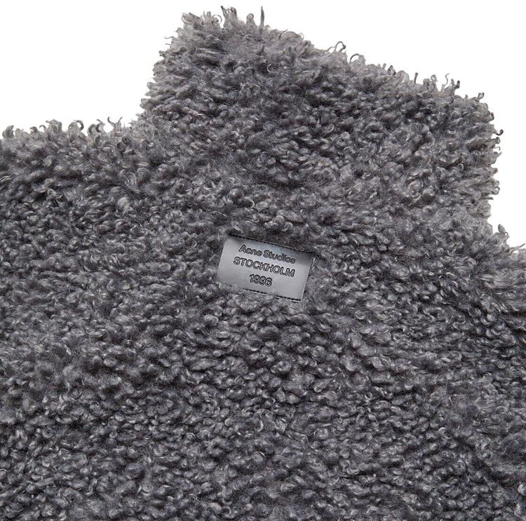 Acne Studios Fuzzy Bomber Jacket Carbon Grey