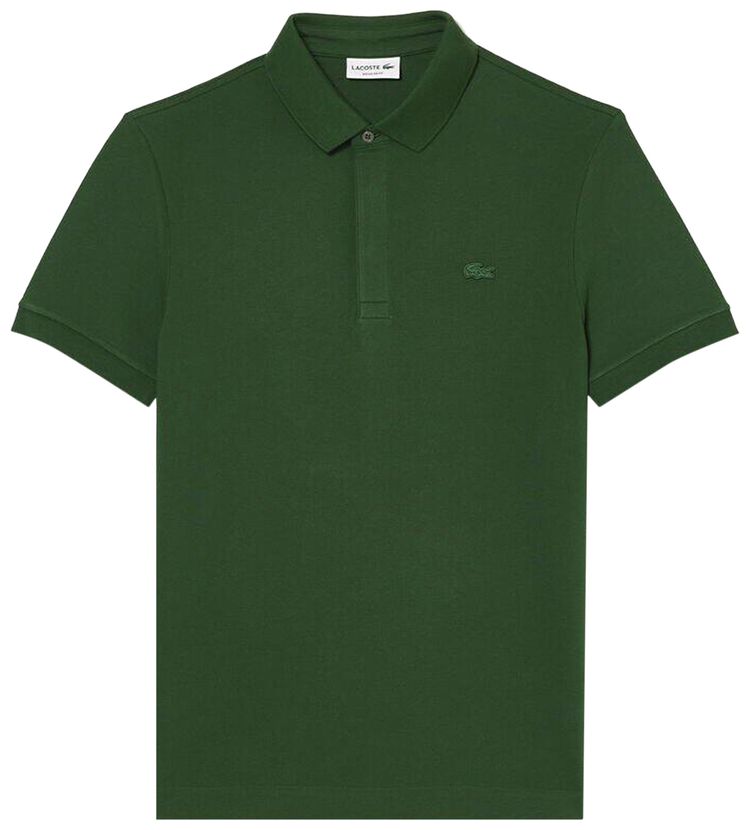 Lacoste Regular Fit Paris Stretch Pique Polo Shirt Green